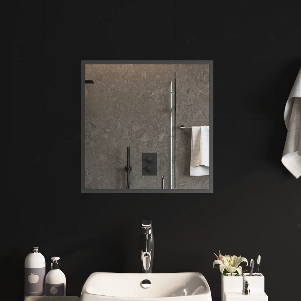 vidaXL Specchio da Bagno con Luci LED 50x50 cm