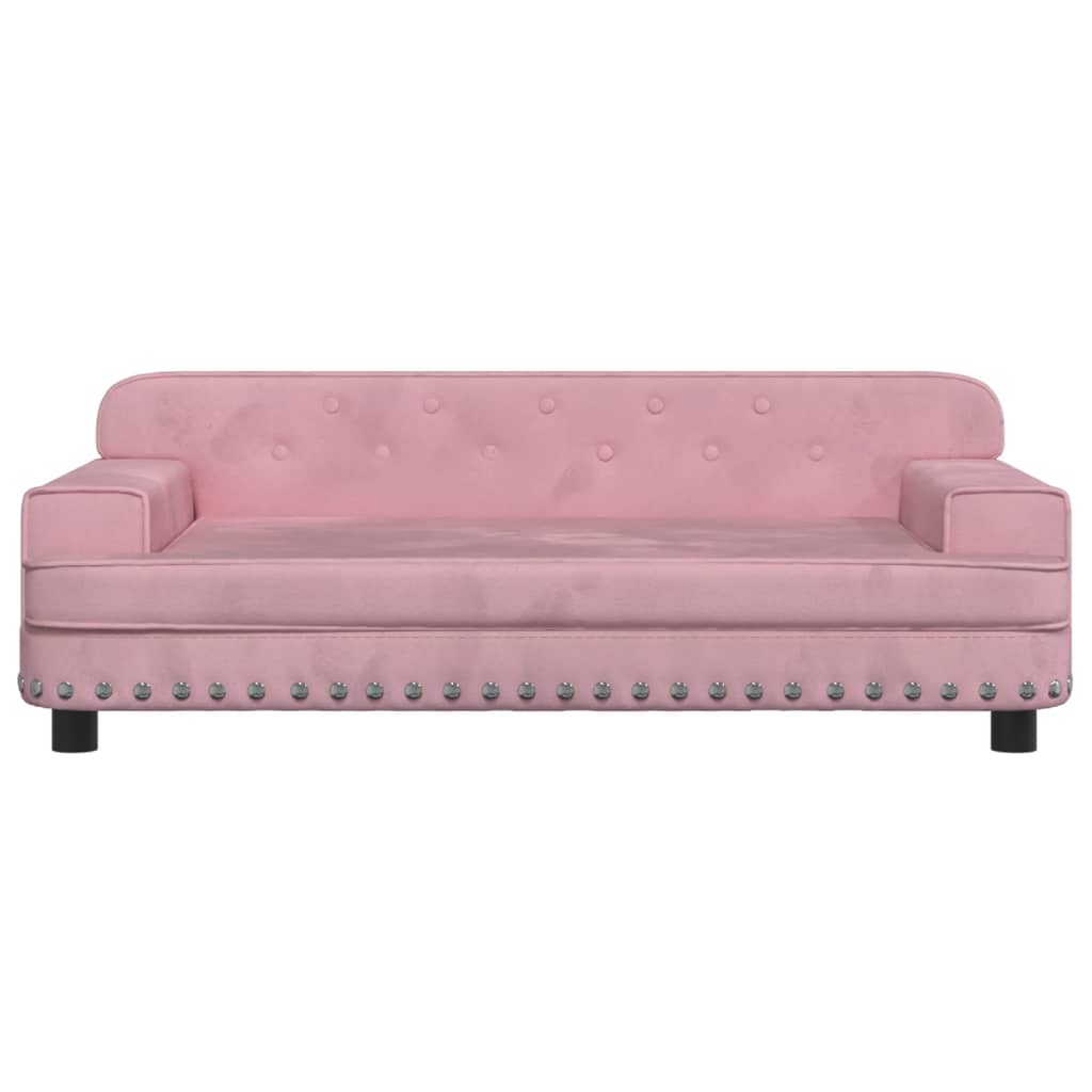 vidaXL Divano per Bambini Rosa 90x53x30 cm in Velluto