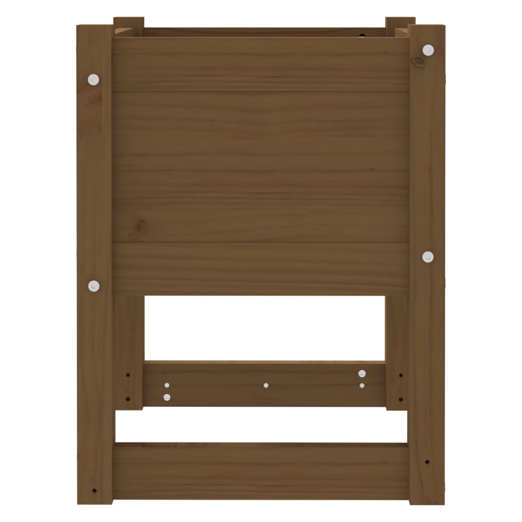 vidaXL Fioriera Marrone Ambra 40x40x52,5 cm in Legno Massello di Pino