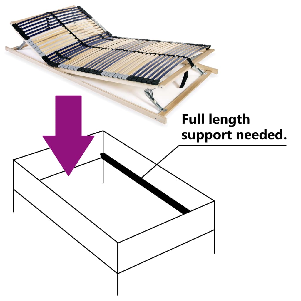 vidaXL Rete a Doghe 7 Zone con 42 Doghe 100x200 cm