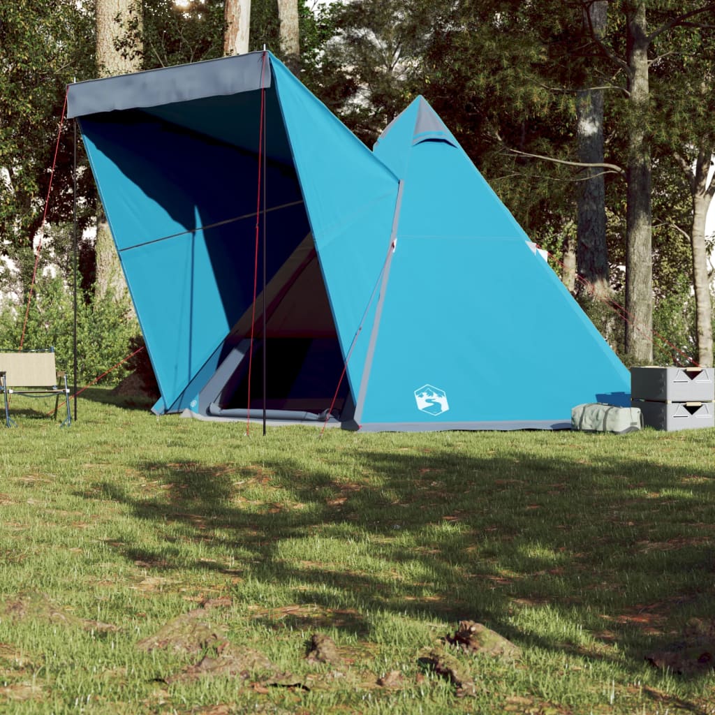 vidaXL Tenda Familiare Tipi per 6 Persone Blu Impermeabile