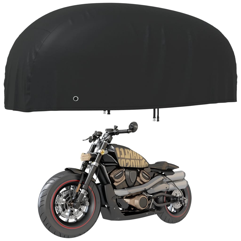 vidaXL Copertura per Moto Nera 295x110x140 cm 210D Oxford