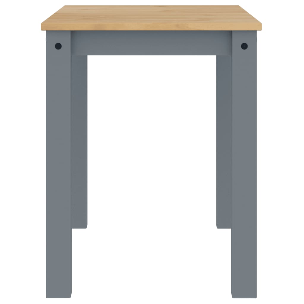 vidaXL Tavolo da Pranzo Panama Grigio 117x60x75 cm Legno Massello Pino