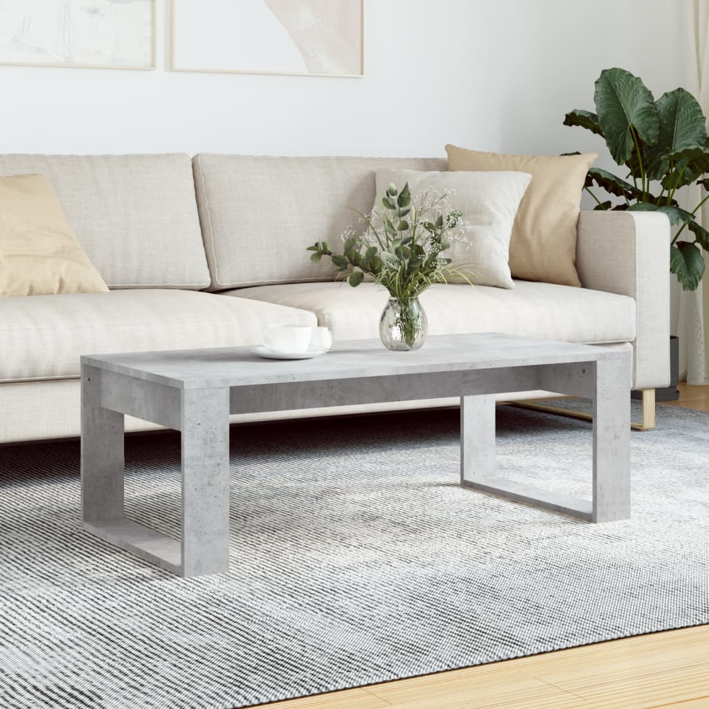 vidaXL Tavolino Salotto Grigio Cemento 102x50x35 cm Legno Multistrato