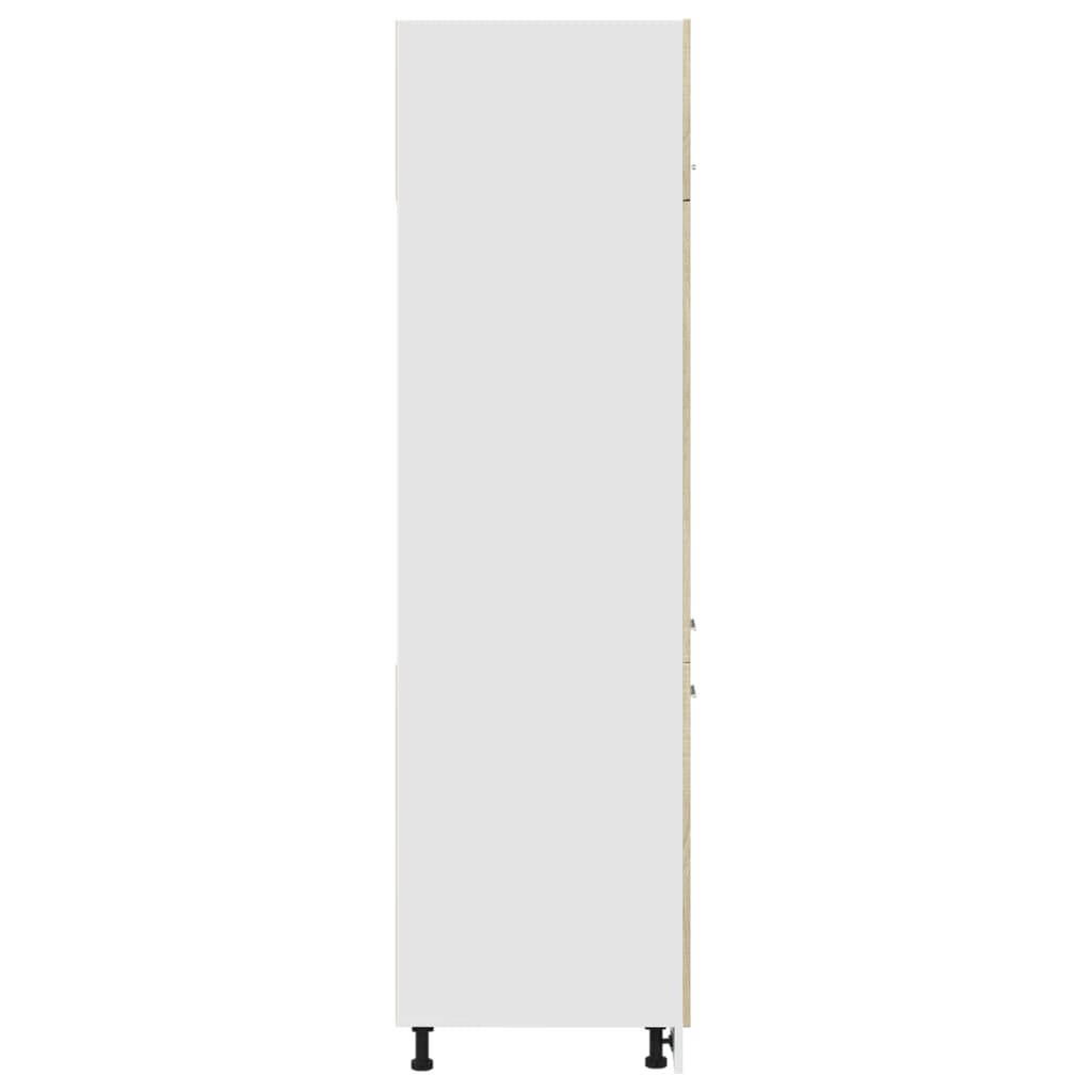 vidaXL Mobile per Frigo Rovere Sonoma 60x57x207 cm Legno Multistrato