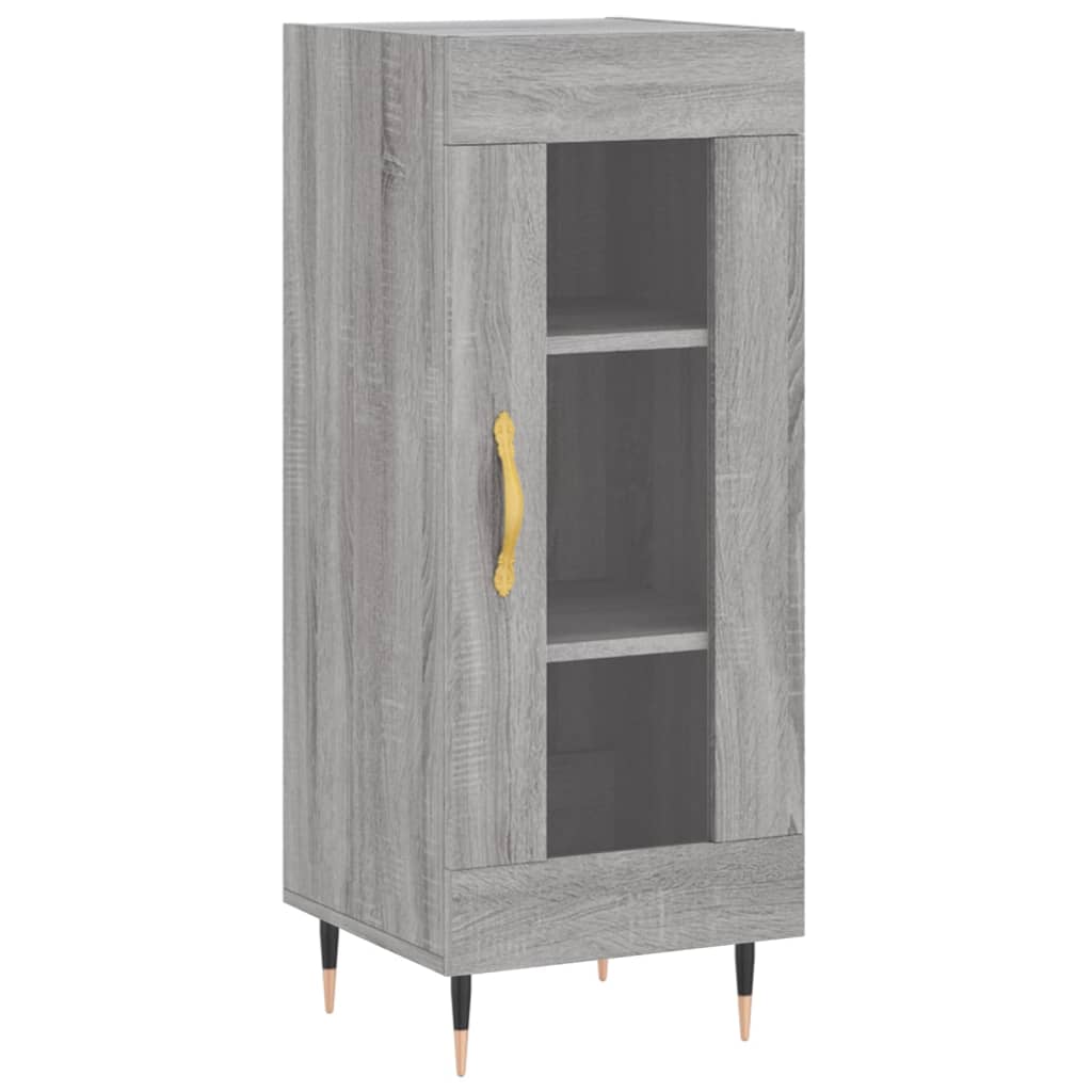 vidaXL Credenza Grigio Sonoma 34,5x34x180 cm in Legno Multistrato