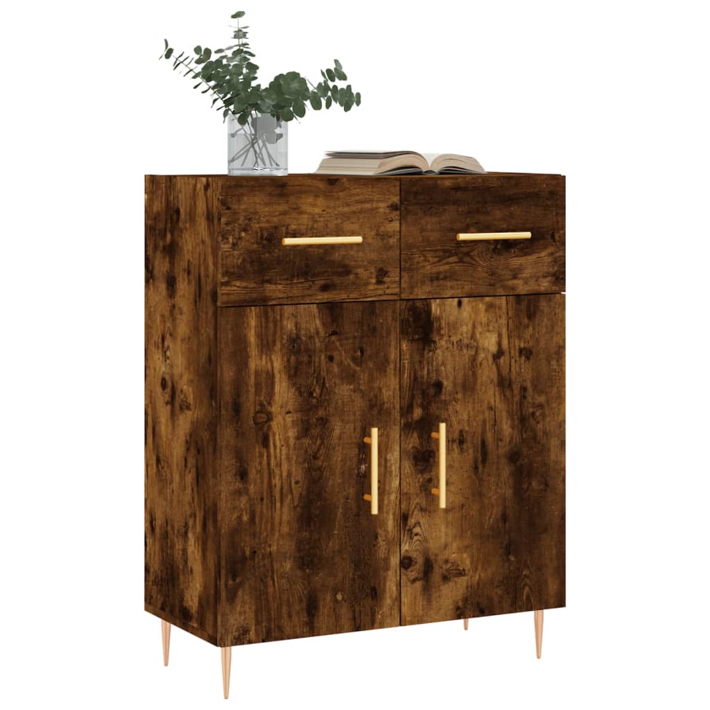 vidaXL Credenza Rovere Fumo 69,5x34x90 cm in Legno Multistrato