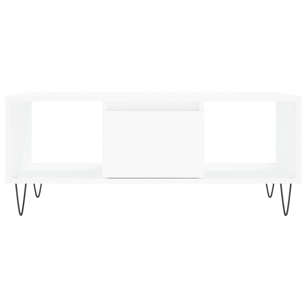 vidaXL Tavolino da Salotto Bianco 90x50x36,5 cm in Legno Multistrato