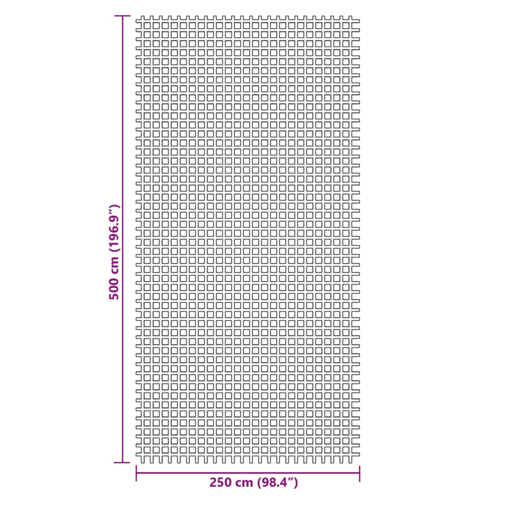 vidaXL Tappeto da Campeggio Verde 5x2,5 m