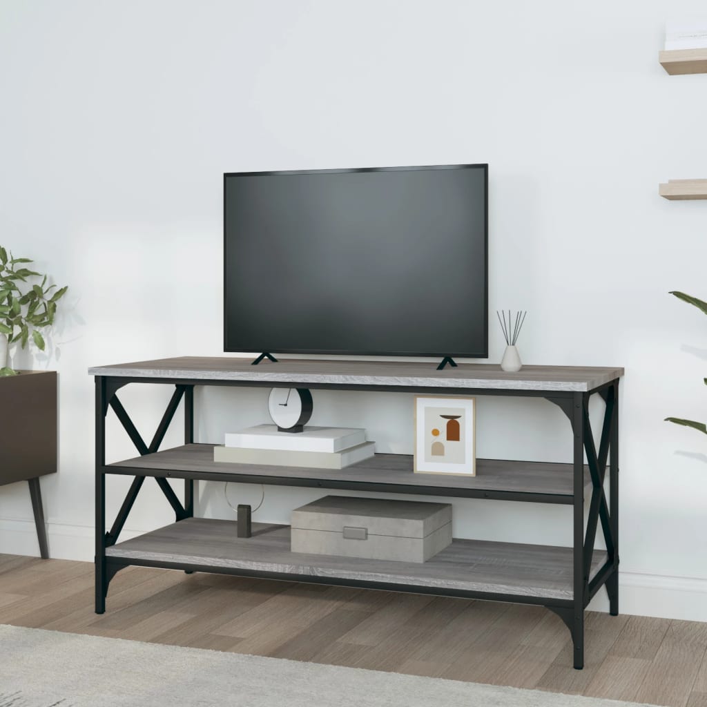 vidaXL Mobile Porta TV Grigio Sonoma 100x40x50 cm in Legno Multistrato