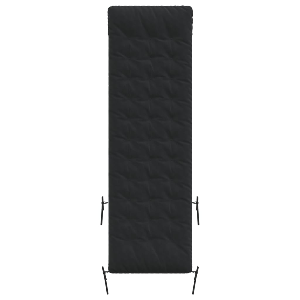 vidaXL Cuscino per Lettino Nero 160x50x10 cm Finta Pelle Scamosciata