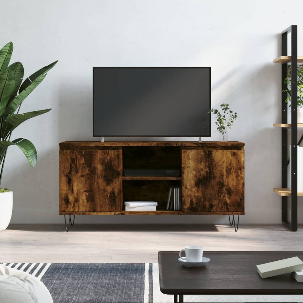 vidaXL Mobile Porta TV Rovere Fumo 104x35x50 cm in Legno Multistrato