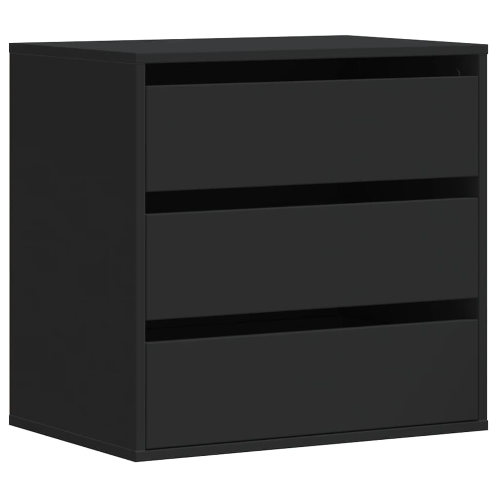 vidaXL Cassettiera Angolare Nera 60x41x58 cm in Legno Multistrato