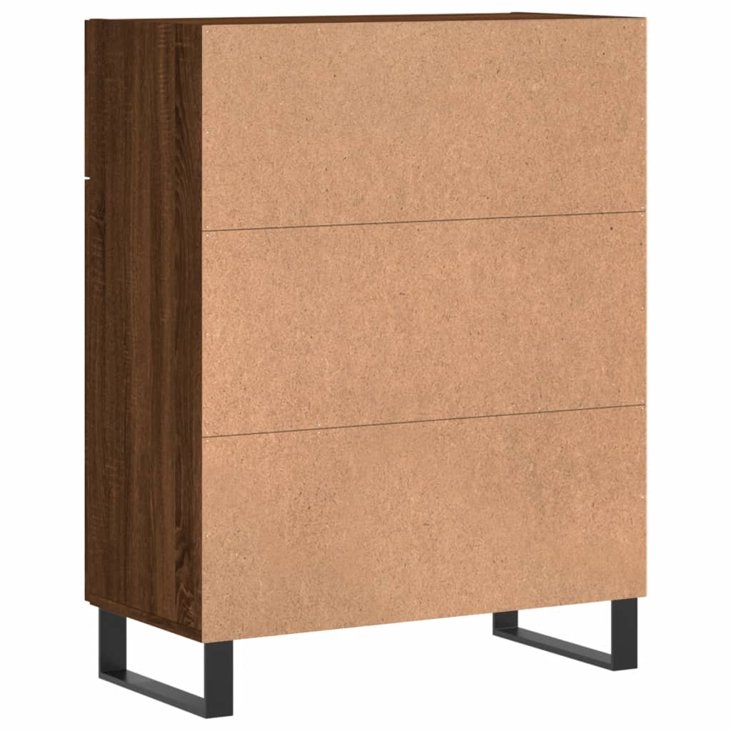 vidaXL Credenza Rovere Marrone 69,5x34x90 cm in Legno Multistrato