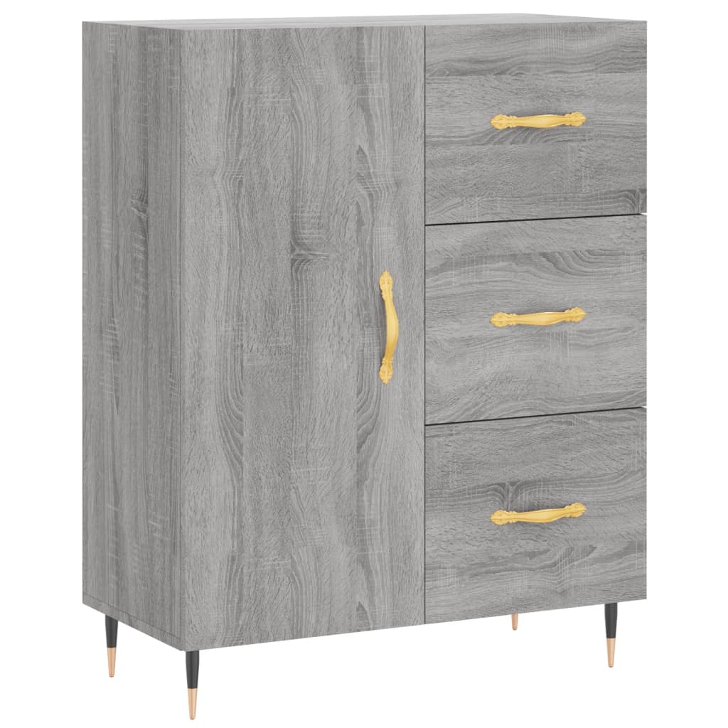 vidaXL Credenza Grigio Sonoma 69,5x34x180 cm in Legno Multistrato