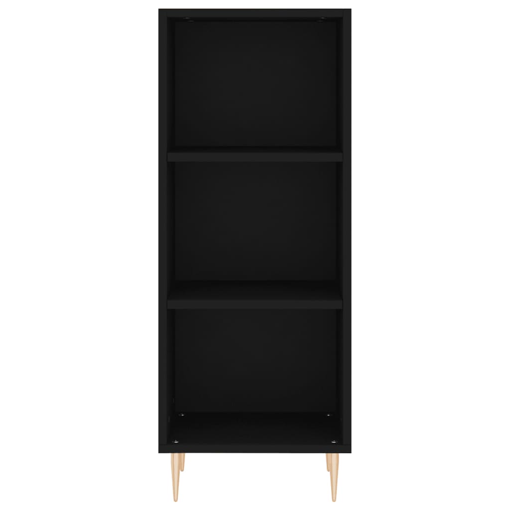 vidaXL Credenza Nera 34,5x34x180 cm in Legno Multistrato