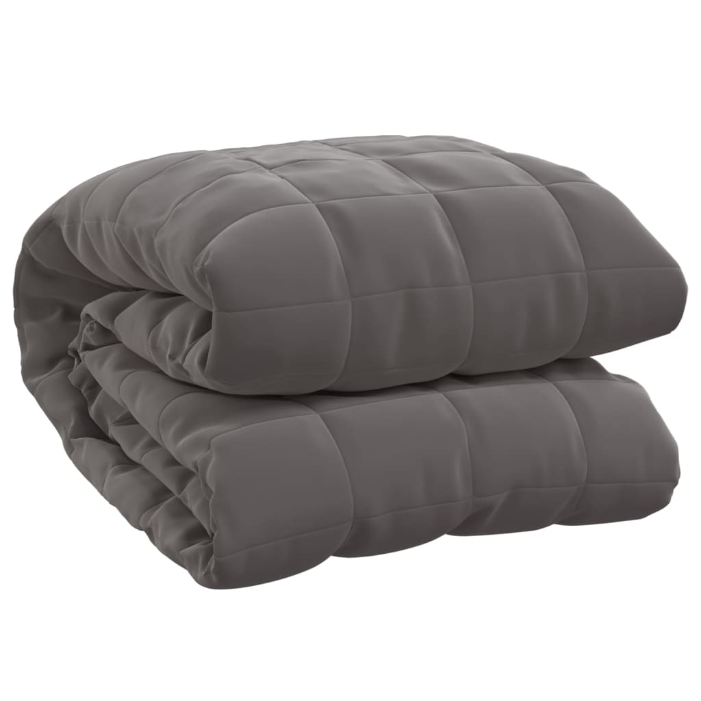 vidaXL Coperta Ponderata Grigia 220x235 cm 11 kg Tessuto