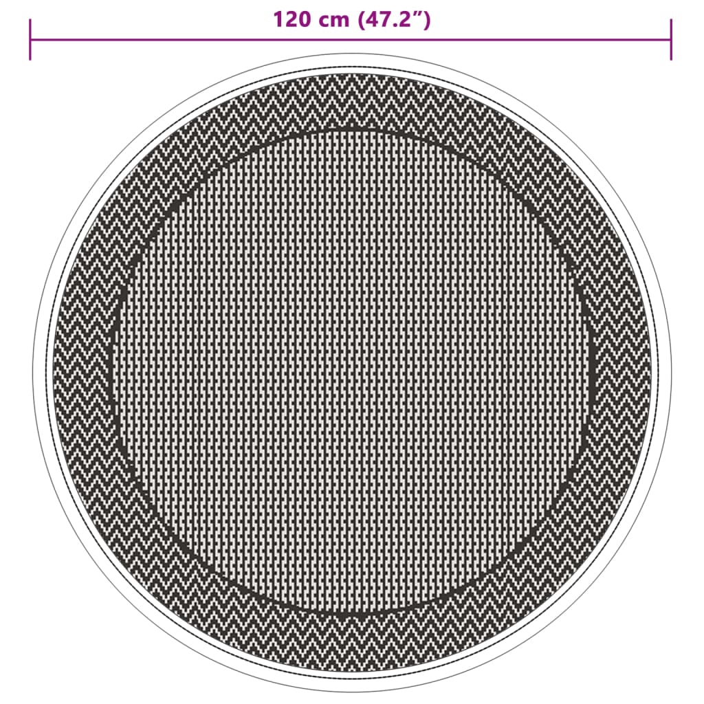 vidaXL Tappeto da Esterno Verde Ø120 cm in PP