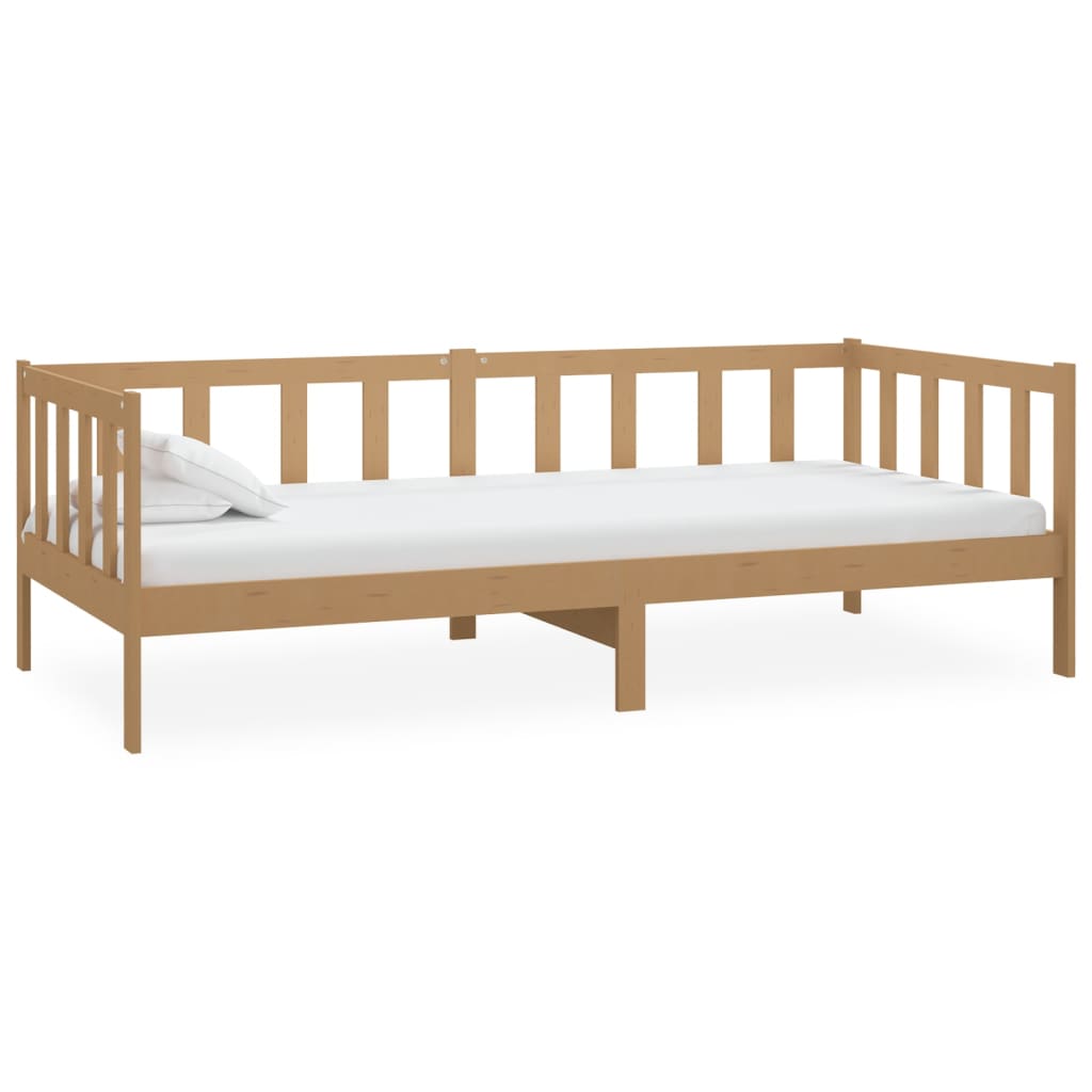 vidaXL Divano Letto con Materasso 90x200 cm ambra in Legno di Pino