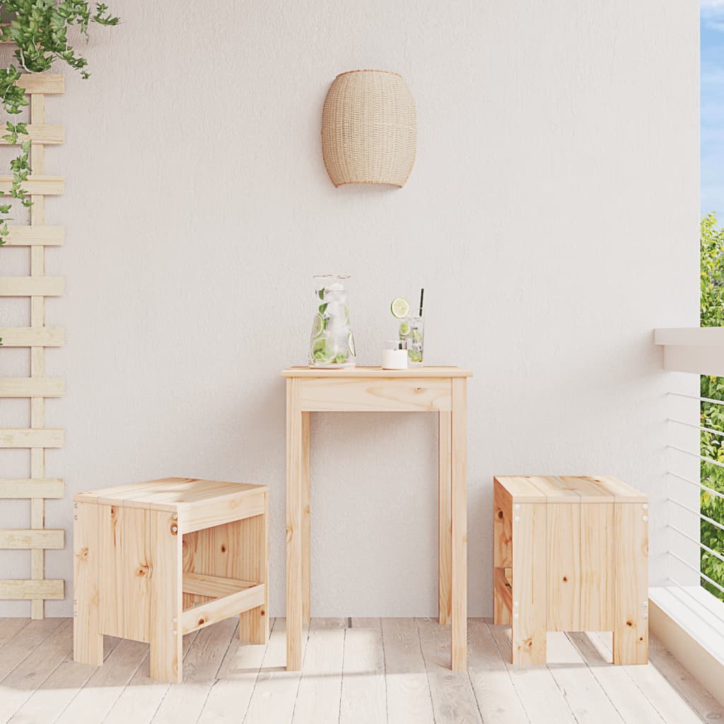 vidaXL Sgabelli da Giardino 2 pz 40x36x45 cm in Legno Massello di Pino