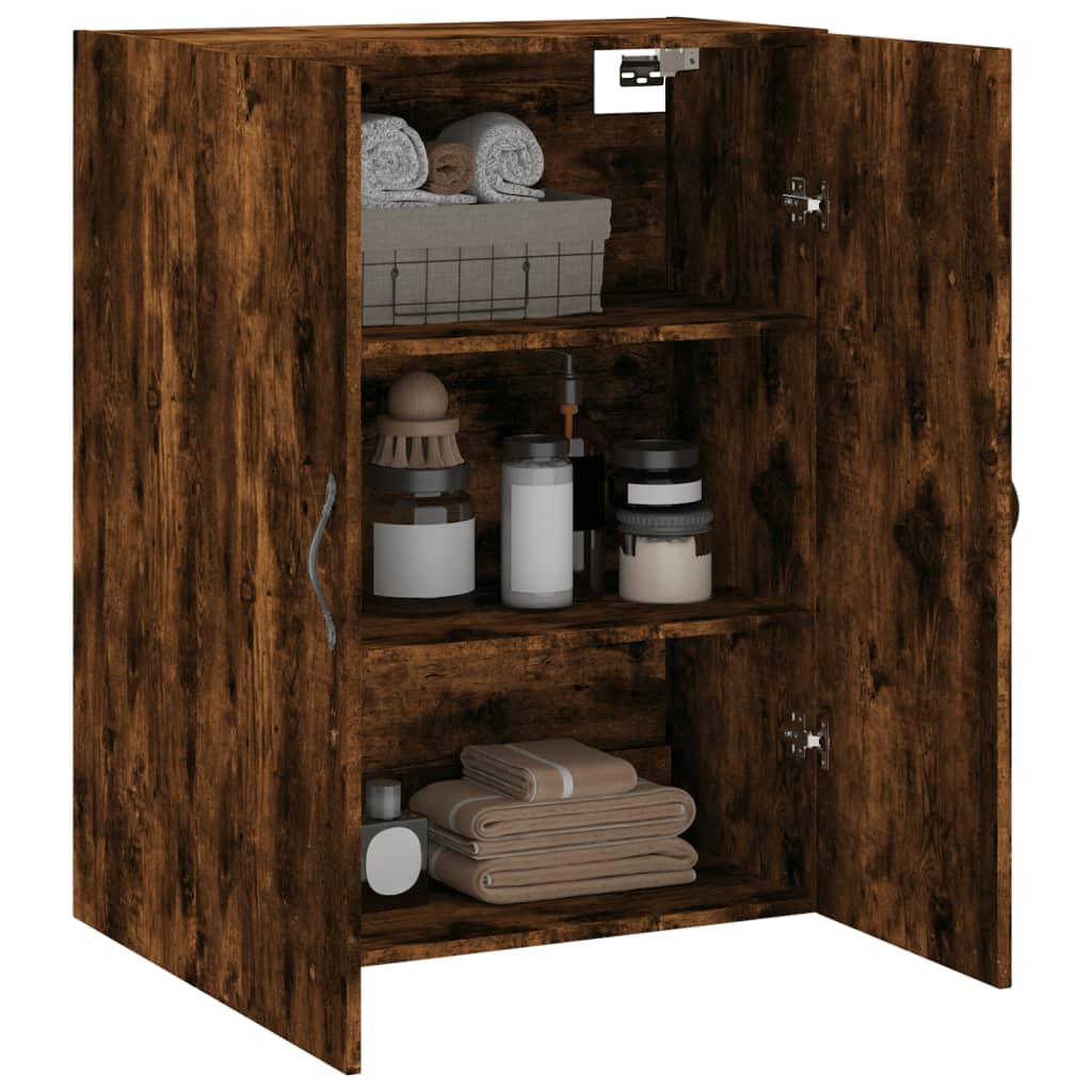 vidaXL Mobile a Parete Rovere Fumo 69,5x34x90 cm in Legno Multistrato