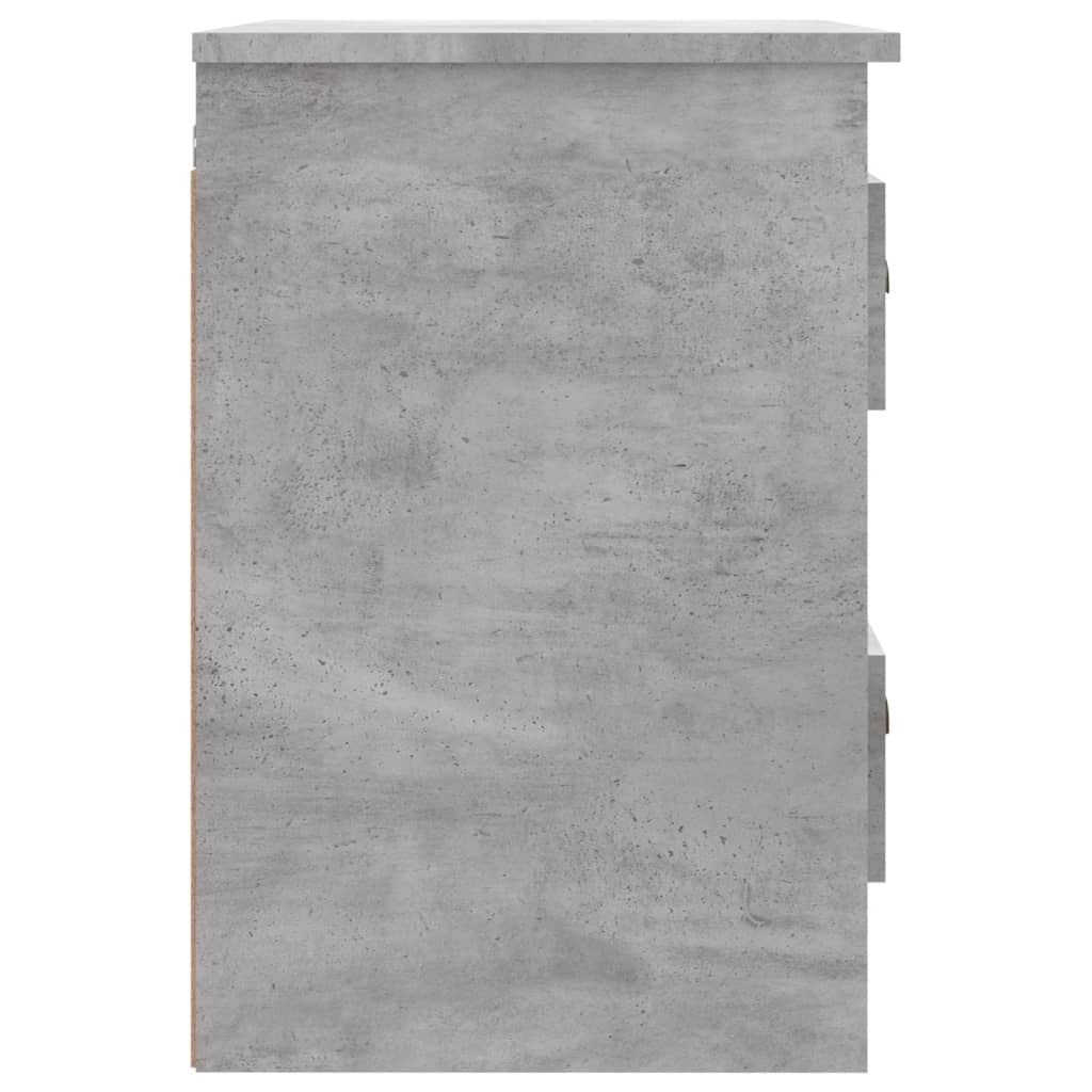 vidaXL Comodini a Parete 2 pz Grigio Cemento 41,5x36x53 cm