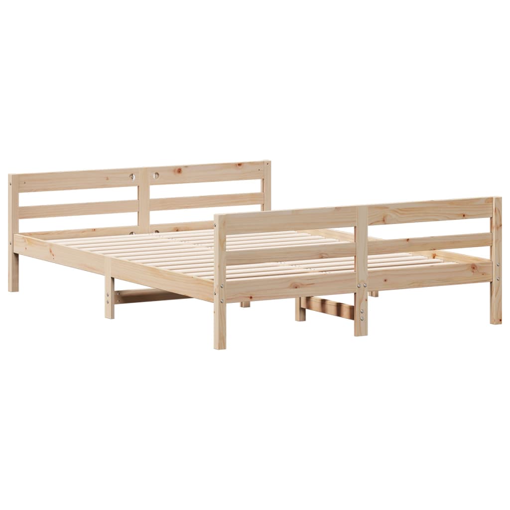 vidaXL Letto senza Materasso 140x200 cm in Legno Massello di Pino