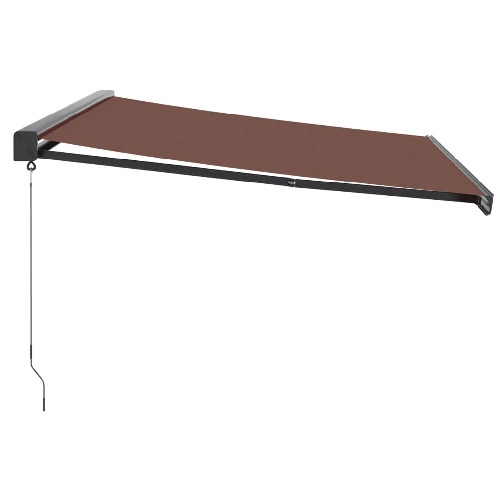 vidaXL Tenda Sole Retrattile Manuale 450x300 cm Marrone