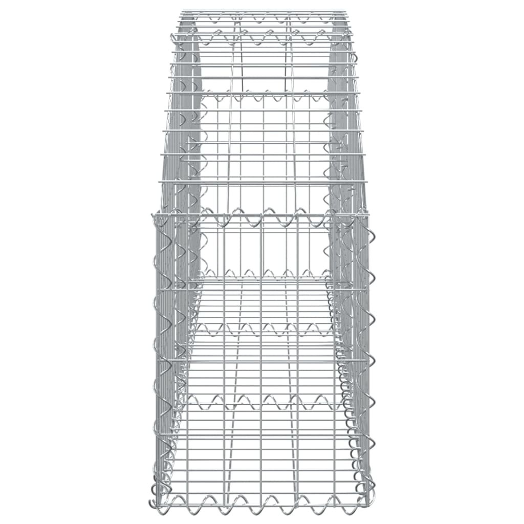 vidaXL Cesto Gabbione ad Arco 150x30x40/60 cm Ferro Zincato