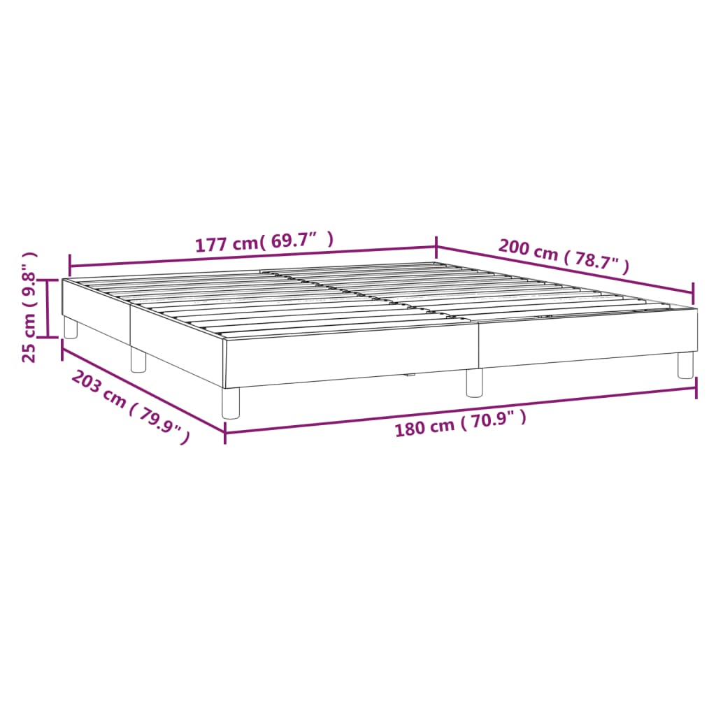 vidaXL Giroletto Cappuccino 180x200 cm in Similpelle