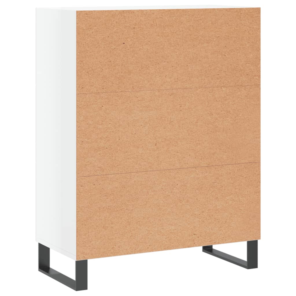 vidaXL Credenza 69,5x34x90 cm in Legno Multistrato Bianco Lucido