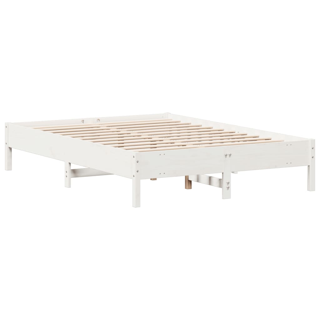 vidaXL Letto senza Materasso Bianco 140x200 cm Legno Massello di Pino