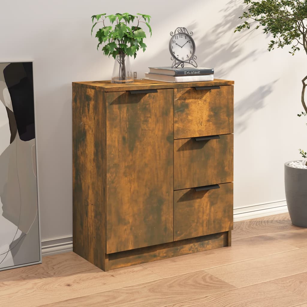 vidaXL Credenza Rovere Fumo 60x30x70 cm in Legno Multistrato