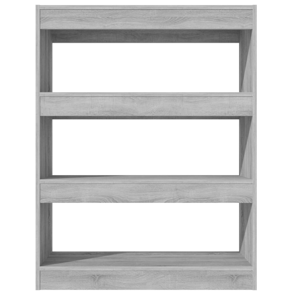 vidaXL Libreria/Divisorio Grigio Sonoma 80x30x103 cm Legno Multistrato