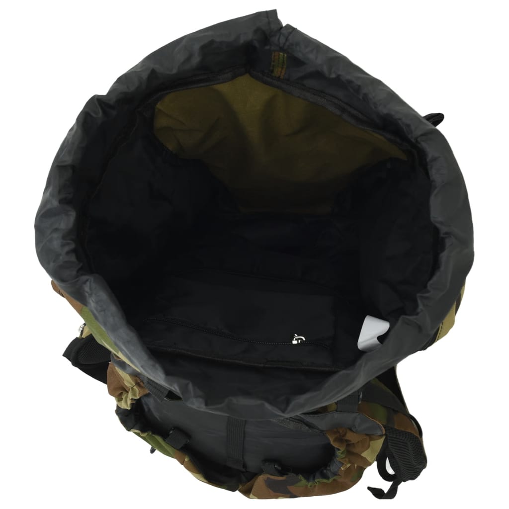 vidaXL Zaino da Trekking Verde Mimetico 60 L in Tessuto Oxford