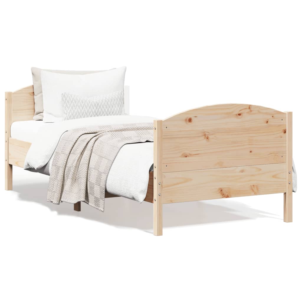 vidaXL Letto senza Materasso 90x190 cm in Legno Massello di Pino