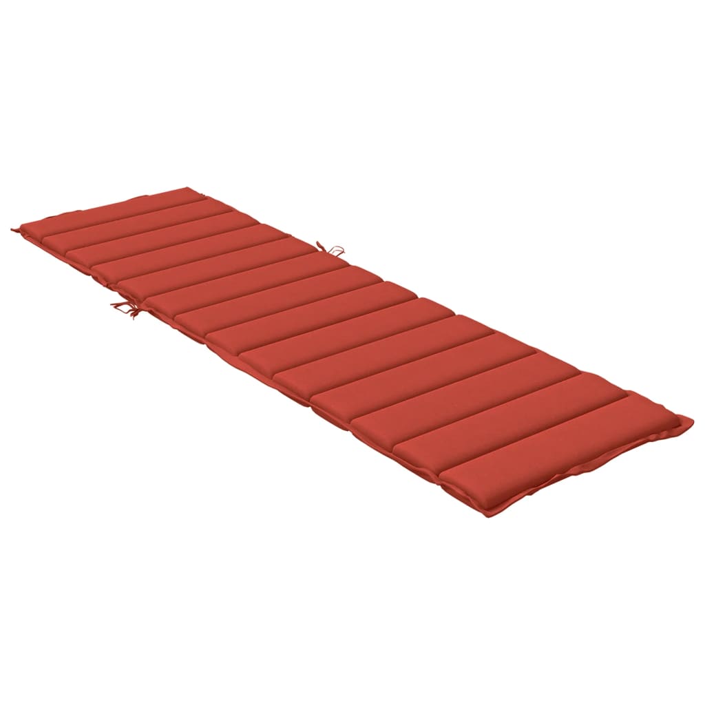 vidaXL Cuscino per Lettino Prendisole Rosso Mélange 200x50x4cm Tessuto