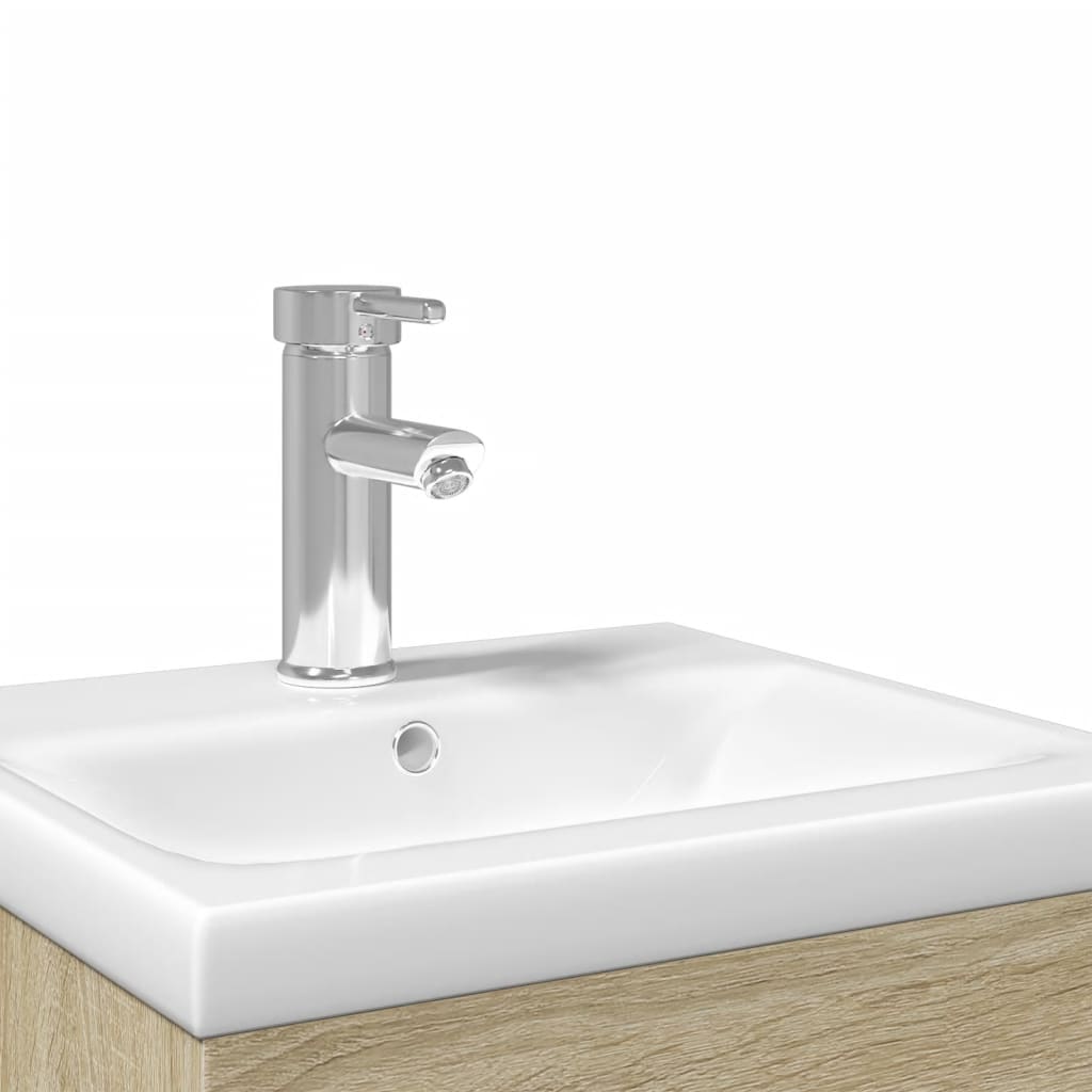 vidaXL Mobile da Bagno con Lavabo Integrato Rovere Sonoma