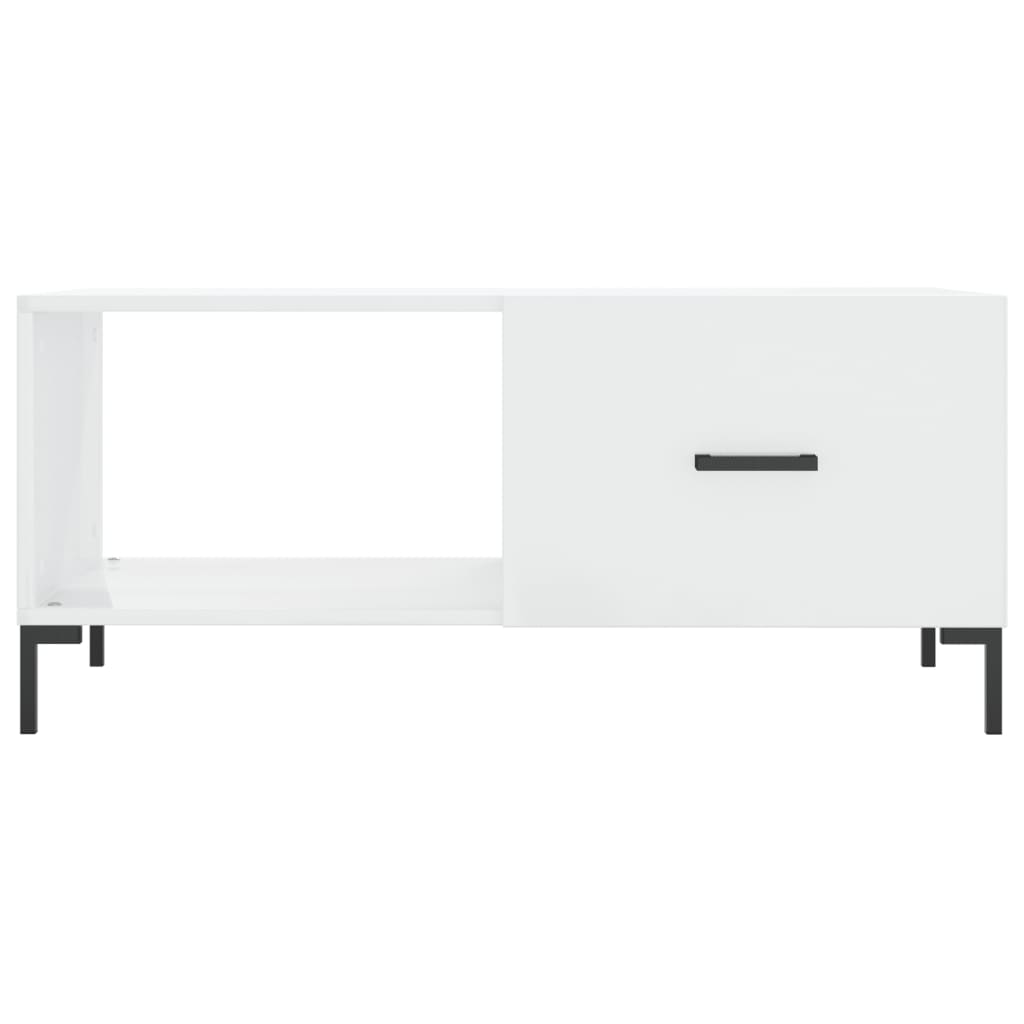 vidaXL Tavolino da Salotto Bianco Lucido 90x50x40 cm Legno Multistrato