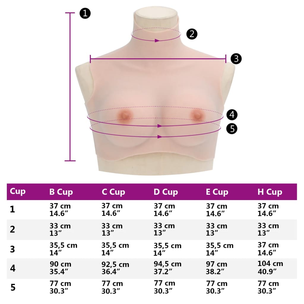 vidaXL Corpetto in Silicone Caucasico Coppa D