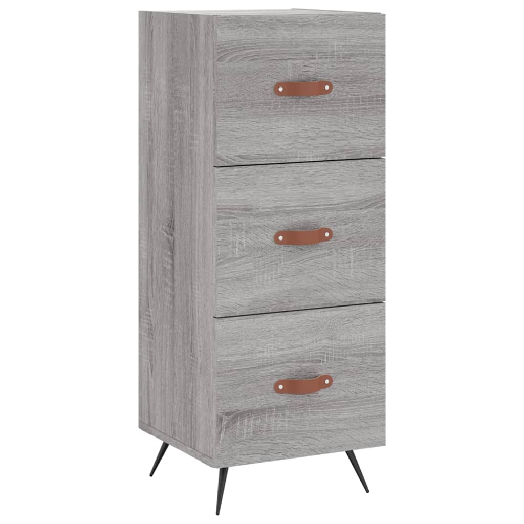 vidaXL Credenza Grigio Sonoma 34,5x34x180 cm in Legno Multistrato