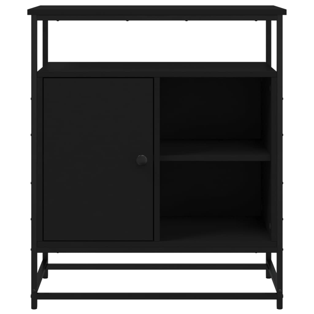 vidaXL Credenza Nera 69x35x80 cm in Legno Multistrato