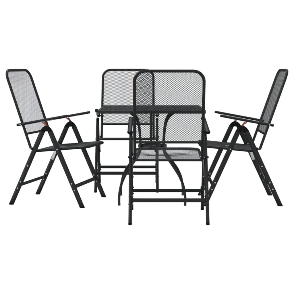 vidaXL Set da Pranzo da Giardino 5pz Antracite in Rete Metallica