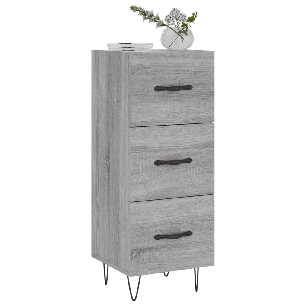 vidaXL Credenza Grigio Sonoma 34,5x34x90 cm in Legno Multistrato