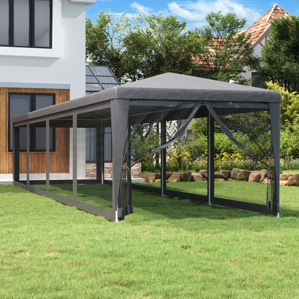 vidaXL Tenda per Feste con 10 Pareti in Rete Antracite 3x12 m in HDPE