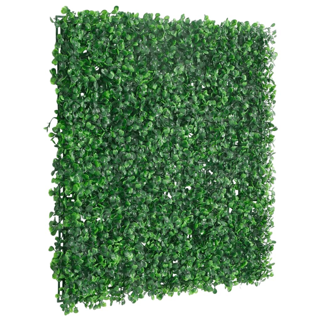 vidaXL Recinzione Foglie Arbusti Artificiali 24 pz Verde 50x50 cm