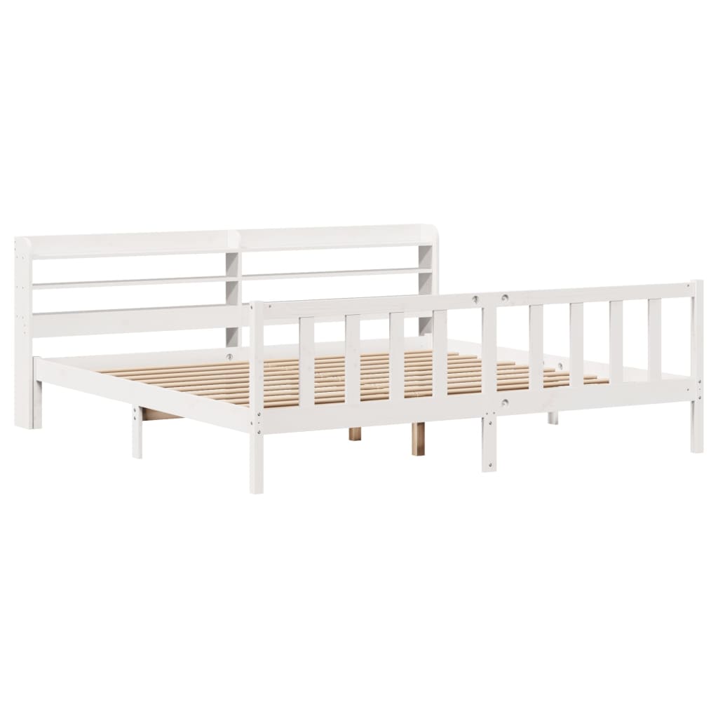 vidaXL Letto senza Materasso Bianco 180x200 cm Legno Massello di Pino