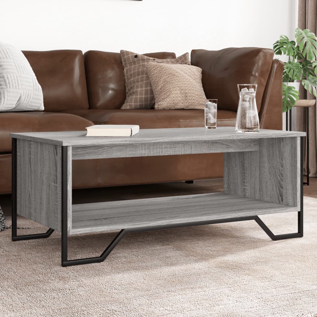 vidaXL Tavolino da Salotto Grigio Sonoma 100x51x40cm Legno Multistrato