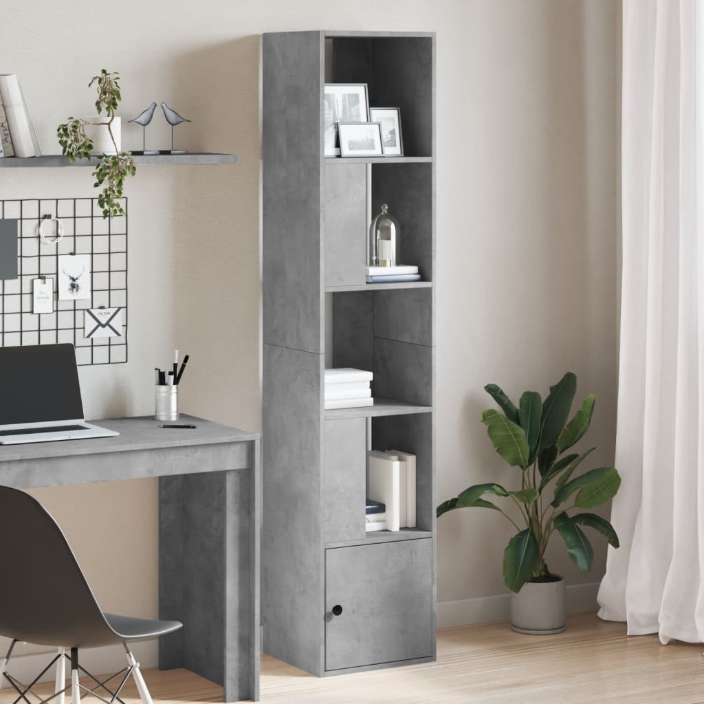 vidaXL Libreria Grigio Cemento 40x36x189 cm in Legno Multistrato