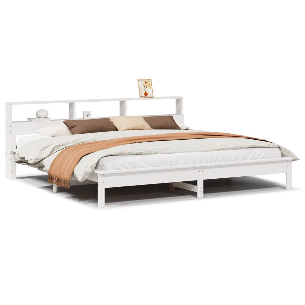 vidaXL Letto senza Materasso Bianco 180x200 cm Legno Massello di Pino